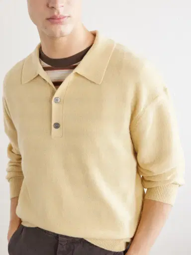 Frame Wool Polo Sweater - Men | Thumbnail 5 Frame Wool Polo Sweater - Men | Thumbnail 5