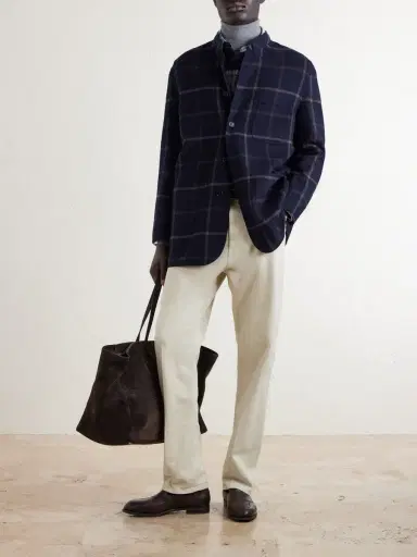 dunhill Checked Wool-Blend Coat - Men | Thumbnail 2 dunhill Checked Wool-Blend Coat - Men | Thumbnail 2