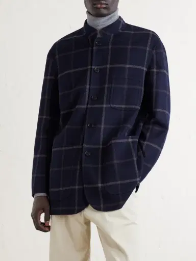 dunhill Checked Wool-Blend Coat - Men | Thumbnail 3 dunhill Checked Wool-Blend Coat - Men | Thumbnail 3
