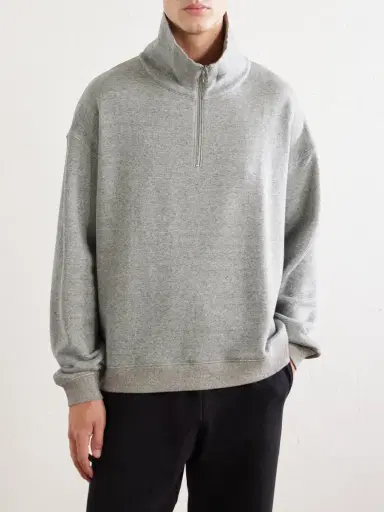 Frame Cotton and Lyocell-Blend Jersey Half-Zip Sweatshirt - Men | Thumbnail 3 Frame Cotton and Lyocell-Blend Jersey Half-Zip Sweatshirt - Men | Thumbnail 3