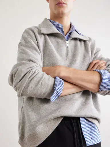 Frame Cotton and Lyocell-Blend Jersey Half-Zip Sweatshirt - Men | Thumbnail 5 Frame Cotton and Lyocell-Blend Jersey Half-Zip Sweatshirt - Men | Thumbnail 5