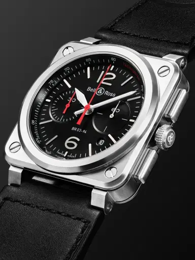 Bell & Ross BR 03 Automatic Chronograph Stainless Steel Watch, Ref. BR0394-BLC-ST/SCA - Men | Thumbnail 3 Bell & Ross BR 03 Automatic Chronograph Stainless Steel Watch, Ref. BR0394-BLC-ST/SCA - Men | Thumbnail 3