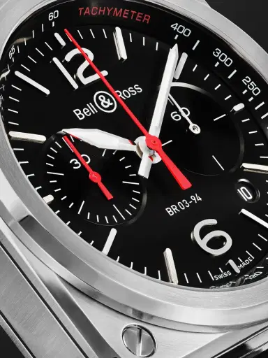 Bell & Ross BR 03 Automatic Chronograph Stainless Steel Watch, Ref. BR0394-BLC-ST/SCA - Men | Thumbnail 5 Bell & Ross BR 03 Automatic Chronograph Stainless Steel Watch, Ref. BR0394-BLC-ST/SCA - Men | Thumbnail 5