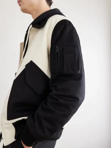 Golden Bear Two-Tone Leather-Trimmed Wool-Felt Bomber Jacket - Men | Thumbnail 5 Golden Bear Two-Tone Leather-Trimmed Wool-Felt Bomber Jacket - Men | Thumbnail 5