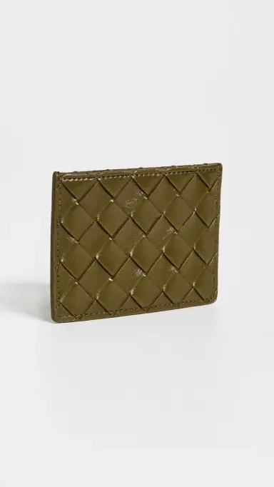 JW PEI Woven Texture Card Holder Olive Green One Size | Thumbnail 3 JW PEI Woven Texture Card Holder Olive Green One Size | Thumbnail 3