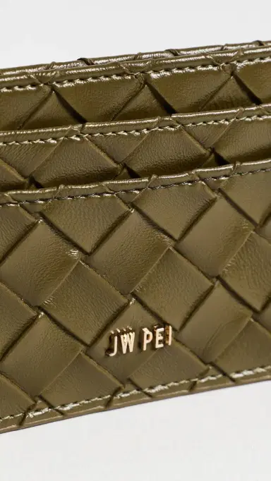 JW PEI Woven Texture Card Holder Olive Green One Size | Thumbnail 4 JW PEI Woven Texture Card Holder Olive Green One Size | Thumbnail 4