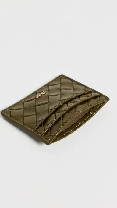 JW PEI Woven Texture Card Holder Olive Green One Size | Thumbnail 5 JW PEI Woven Texture Card Holder Olive Green One Size | Thumbnail 5