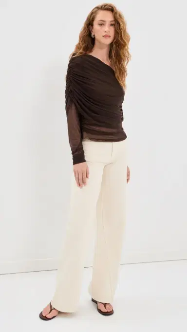 Line & Dot arceline Asymmetrical Top Brown | Thumbnail 5 Line & Dot arceline Asymmetrical Top Brown | Thumbnail 5
