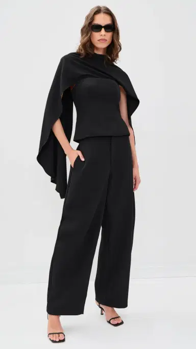 Line & Dot cout Drape Top Black | Thumbnail 5 Line & Dot cout Drape Top Black | Thumbnail 5