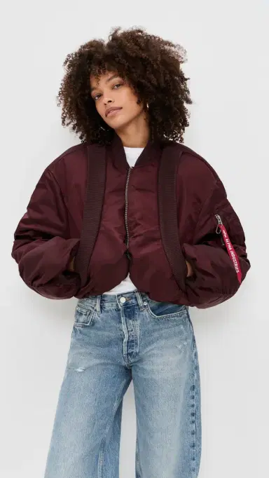 Alpha Industries a-1 Knit Rib Flight Jacket Cedar Red | Thumbnail 2 Alpha Industries a-1 Knit Rib Flight Jacket Cedar Red | Thumbnail 2