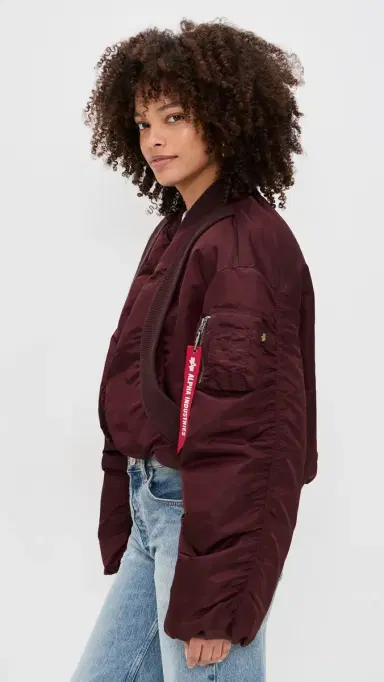 Alpha Industries a-1 Knit Rib Flight Jacket Cedar Red | Thumbnail 4 Alpha Industries a-1 Knit Rib Flight Jacket Cedar Red | Thumbnail 4