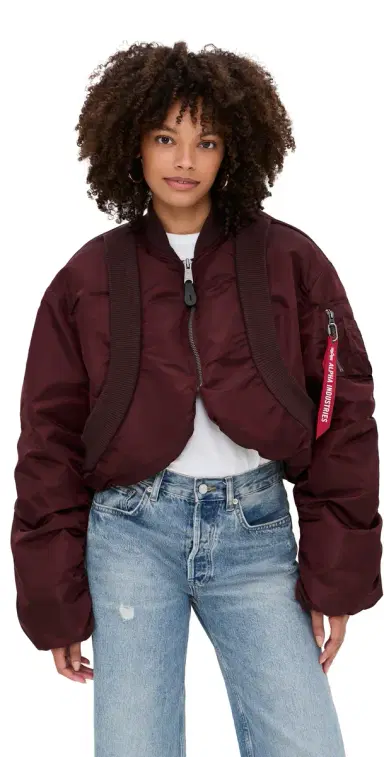 Alpha Industries a-1 Knit Rib Flight Jacket Cedar Red | Thumbnail 1 Alpha Industries a-1 Knit Rib Flight Jacket Cedar Red | Thumbnail 1