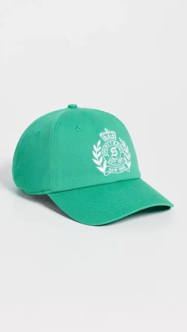 Sporty & Rich NY Crest Hat Amalfi Green White One Size | Thumbnail 2 Sporty & Rich NY Crest Hat Amalfi Green White One Size | Thumbnail 2