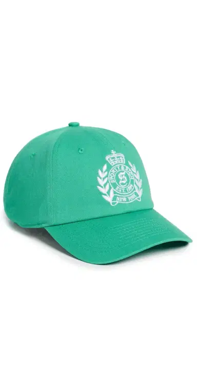 Sporty & Rich NY Crest Hat Amalfi Green White One Size | Thumbnail 1 Sporty & Rich NY Crest Hat Amalfi Green White One Size | Thumbnail 1