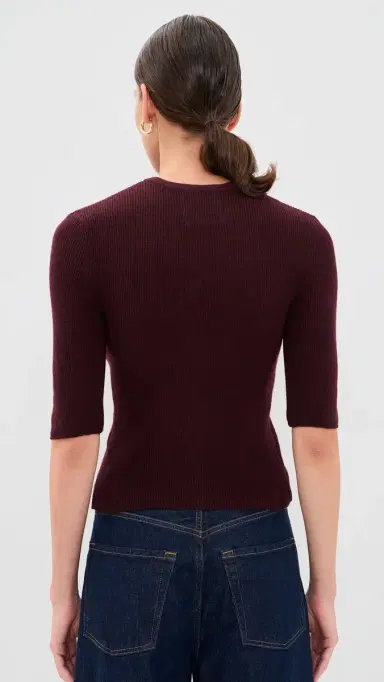 Citizens of Humanity Tabitha Cardigan Sweater Burgundy | Thumbnail 3 Citizens of Humanity Tabitha Cardigan Sweater Burgundy | Thumbnail 3