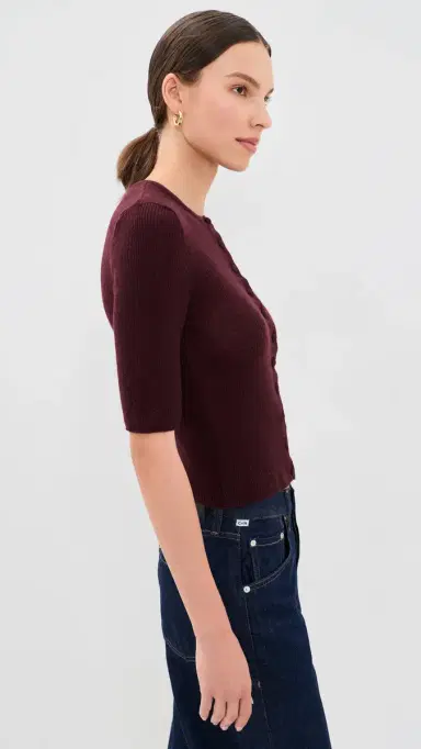 Citizens of Humanity Tabitha Cardigan Sweater Burgundy | Thumbnail 4 Citizens of Humanity Tabitha Cardigan Sweater Burgundy | Thumbnail 4