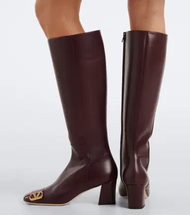 Valentino Garavani Veeside VLogo leather knee-high boots | Thumbnail 5 Valentino Garavani Veeside VLogo leather knee-high boots | Thumbnail 5