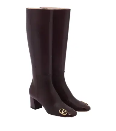 Valentino Garavani Veeside VLogo leather knee-high boots | Thumbnail 1 Valentino Garavani Veeside VLogo leather knee-high boots | Thumbnail 1