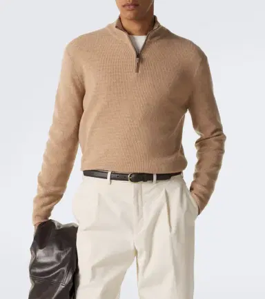 Canali Knitted wool and cashmere zip-up sweater | Thumbnail 5 Canali Knitted wool and cashmere zip-up sweater | Thumbnail 5