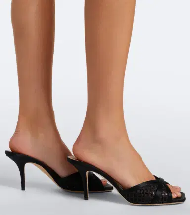 Malone Souliers Perla satin and mesh mules | Thumbnail 6 Malone Souliers Perla satin and mesh mules | Thumbnail 6