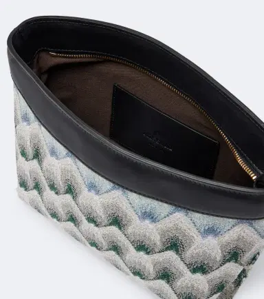 Missoni Mini leather-trimmed lamé pouch | Thumbnail 3 Missoni Mini leather-trimmed lamé pouch | Thumbnail 3