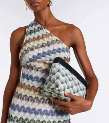Missoni Mini leather-trimmed lamé pouch | Thumbnail 4 Missoni Mini leather-trimmed lamé pouch | Thumbnail 4