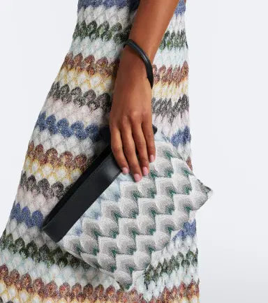 Missoni Mini leather-trimmed lamé pouch | Thumbnail 5 Missoni Mini leather-trimmed lamé pouch | Thumbnail 5
