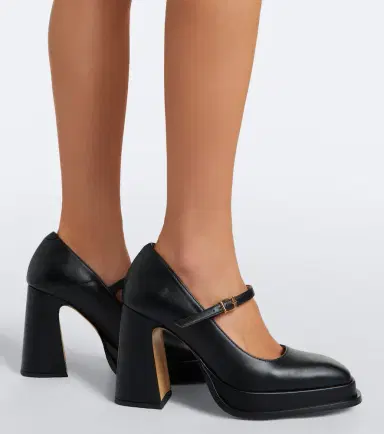 Souliers Martinez Casilda leather platform Mary Jane pumps | Thumbnail 5 Souliers Martinez Casilda leather platform Mary Jane pumps | Thumbnail 5