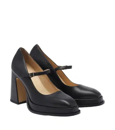Souliers Martinez Casilda leather platform Mary Jane pumps | Thumbnail 1 Souliers Martinez Casilda leather platform Mary Jane pumps | Thumbnail 1