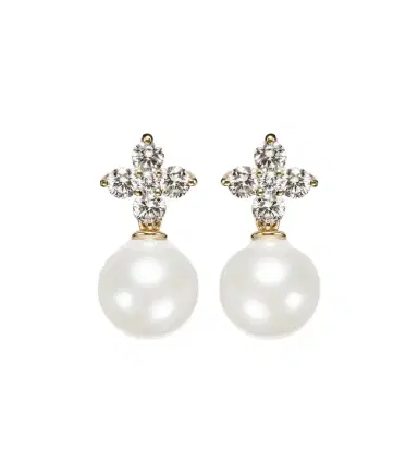 Bucherer Fine Jewellery Bloom 18kt gold earrings with pearls and diamonds | Thumbnail 1 Bucherer Fine Jewellery Bloom 18kt gold earrings with pearls and diamonds | Thumbnail 1