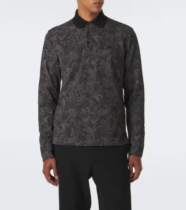 Etro Printed cotton piqué polo shirt | Thumbnail 3 Etro Printed cotton piqué polo shirt | Thumbnail 3