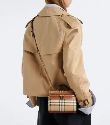Burberry Check mini vanity bag | Thumbnail 4 Burberry Check mini vanity bag | Thumbnail 4