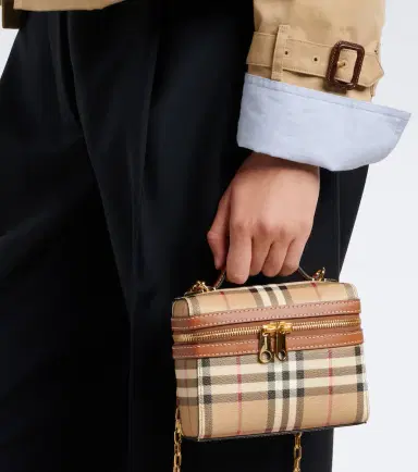 Burberry Check mini vanity bag | Thumbnail 5 Burberry Check mini vanity bag | Thumbnail 5