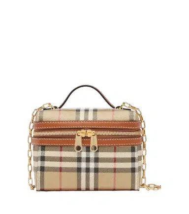 Burberry Check mini vanity bag | Thumbnail 1 Burberry Check mini vanity bag | Thumbnail 1