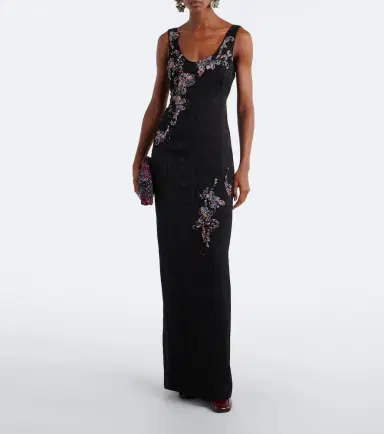 Dries Van Noten Appliqué embellished gown | Thumbnail 4 Dries Van Noten Appliqué embellished gown | Thumbnail 4