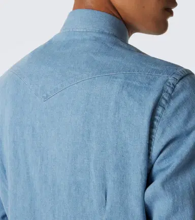 ELEVENTY Denim Western shirt | Thumbnail 4 ELEVENTY Denim Western shirt | Thumbnail 4