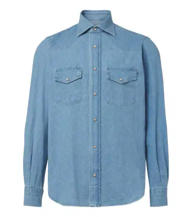 ELEVENTY Denim Western shirt | Thumbnail 1 ELEVENTY Denim Western shirt | Thumbnail 1