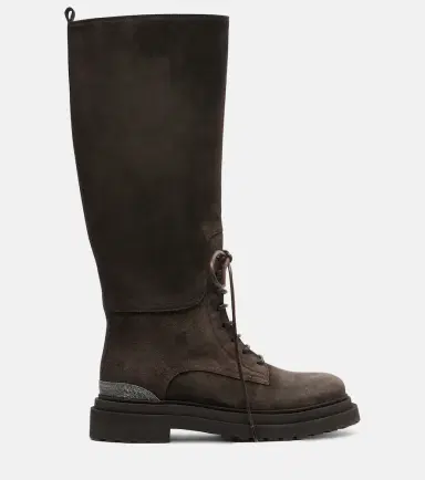 Brunello Cucinelli Monili suede lace-up boots | Thumbnail 3 Brunello Cucinelli Monili suede lace-up boots | Thumbnail 3