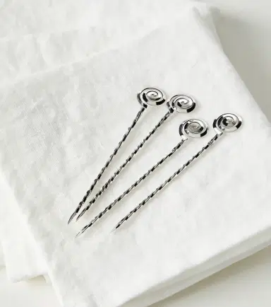 Tavares 1922 Shell set of 4 sterling silver cocktail pins | Thumbnail 4 Tavares 1922 Shell set of 4 sterling silver cocktail pins | Thumbnail 4
