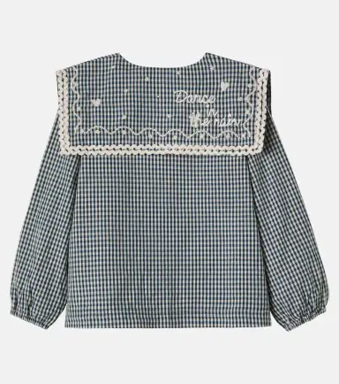Bonton Pioupiou embroidered gingham cotton shirt | Thumbnail 2 Bonton Pioupiou embroidered gingham cotton shirt | Thumbnail 2
