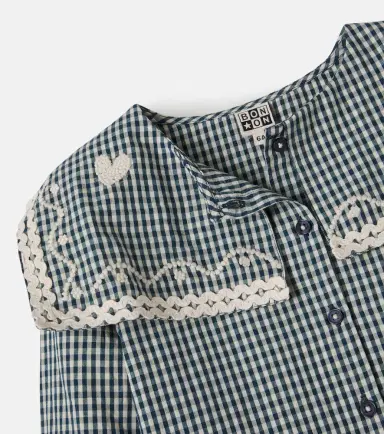 Bonton Pioupiou embroidered gingham cotton shirt | Thumbnail 3 Bonton Pioupiou embroidered gingham cotton shirt | Thumbnail 3