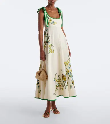 ALÉMAIS Alémais Phyllis floral linen maxi dress | Thumbnail 2 ALÉMAIS Alémais Phyllis floral linen maxi dress | Thumbnail 2
