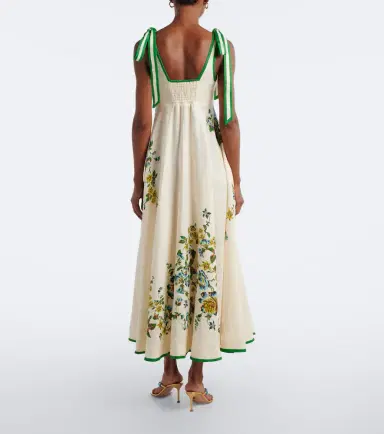 ALÉMAIS Alémais Phyllis floral linen maxi dress | Thumbnail 3 ALÉMAIS Alémais Phyllis floral linen maxi dress | Thumbnail 3