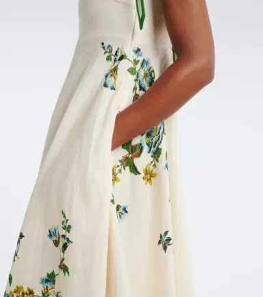 ALÉMAIS Alémais Phyllis floral linen maxi dress | Thumbnail 6 ALÉMAIS Alémais Phyllis floral linen maxi dress | Thumbnail 6