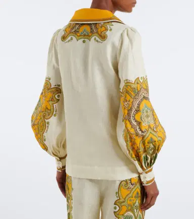 ALÉMAIS Alémais Porter printed linen blouse | Thumbnail 6 ALÉMAIS Alémais Porter printed linen blouse | Thumbnail 6