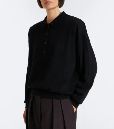 The Frankie Shop Croydon wool-blend polo sweater | Thumbnail 5 The Frankie Shop Croydon wool-blend polo sweater | Thumbnail 5