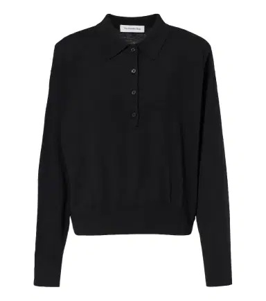The Frankie Shop Croydon wool-blend polo sweater | Thumbnail 1 The Frankie Shop Croydon wool-blend polo sweater | Thumbnail 1
