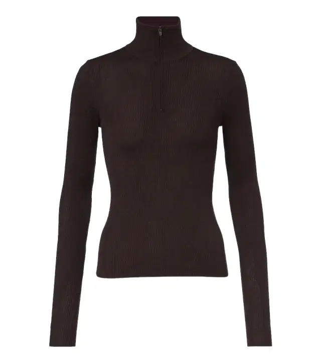 Sade ribbed-knit wool and silk half-zip sweater Sade ribbed-knit wool and silk half-zip sweater
