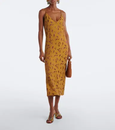 Dries Van Noten Floral jacquard satin slip dress | Thumbnail 4 Dries Van Noten Floral jacquard satin slip dress | Thumbnail 4