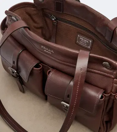 Prada Route Medium leather tote bag | Thumbnail 3 Prada Route Medium leather tote bag | Thumbnail 3